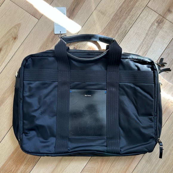 Paul Smith Black Leather Laptop Bag